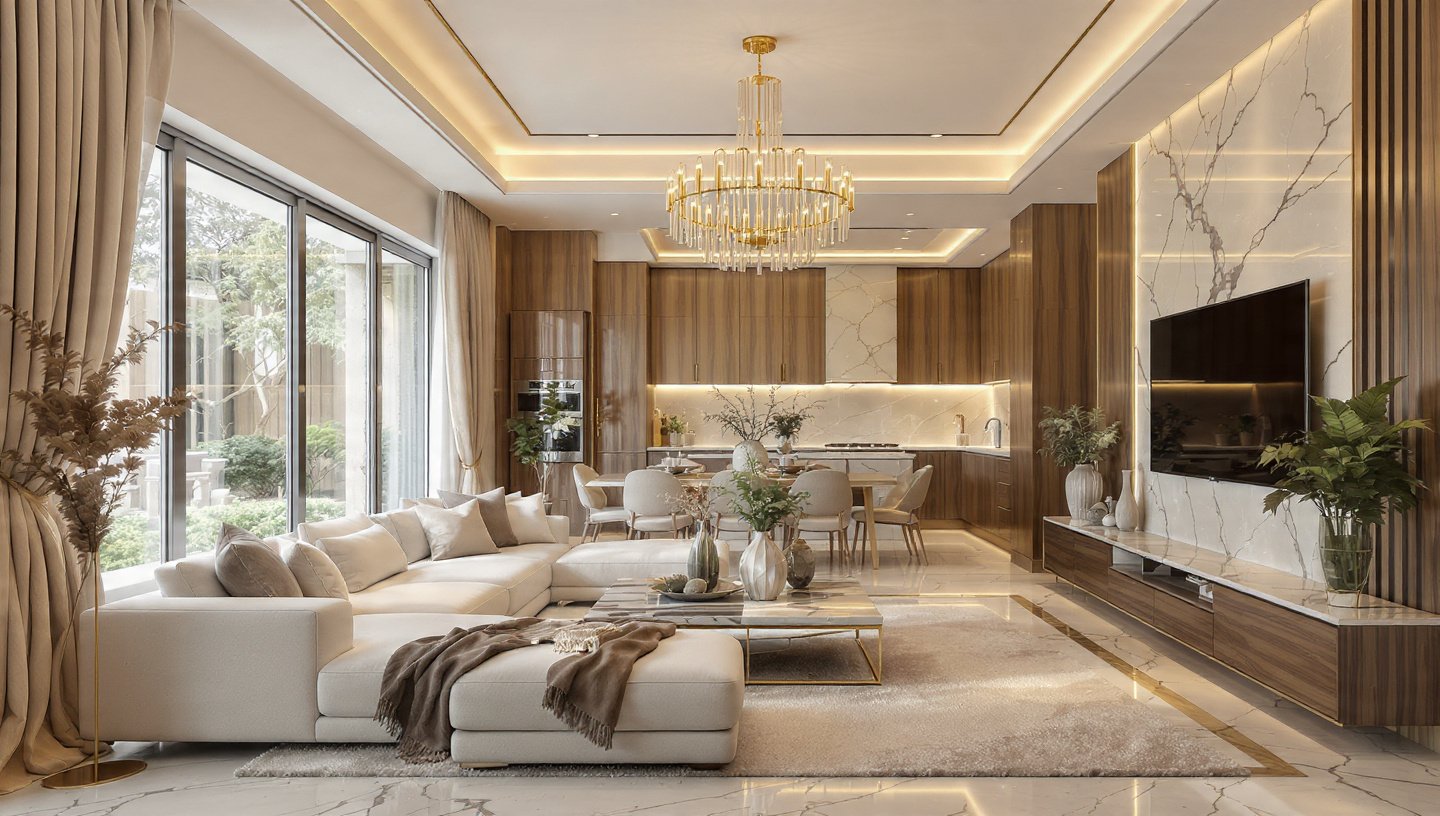 Custom interior crafted by Infinity Homes Solution
